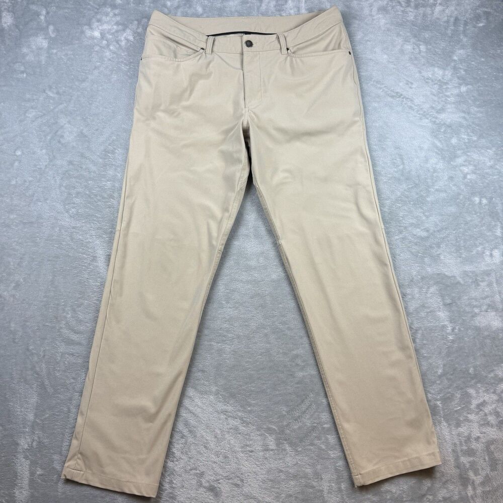 Lululemon ABC Classic Fit 5 Pocket Pants Warpstreme Beige Men’s 34x29
